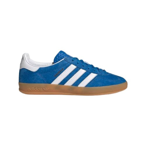 Adidas gazelle blue on white background facing sideways from Wasabi website